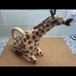 Blue Sky Signed Giraffe Teapot